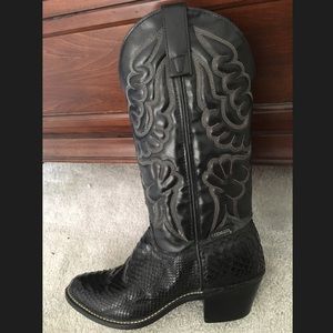 Black Snakeskin Boots
